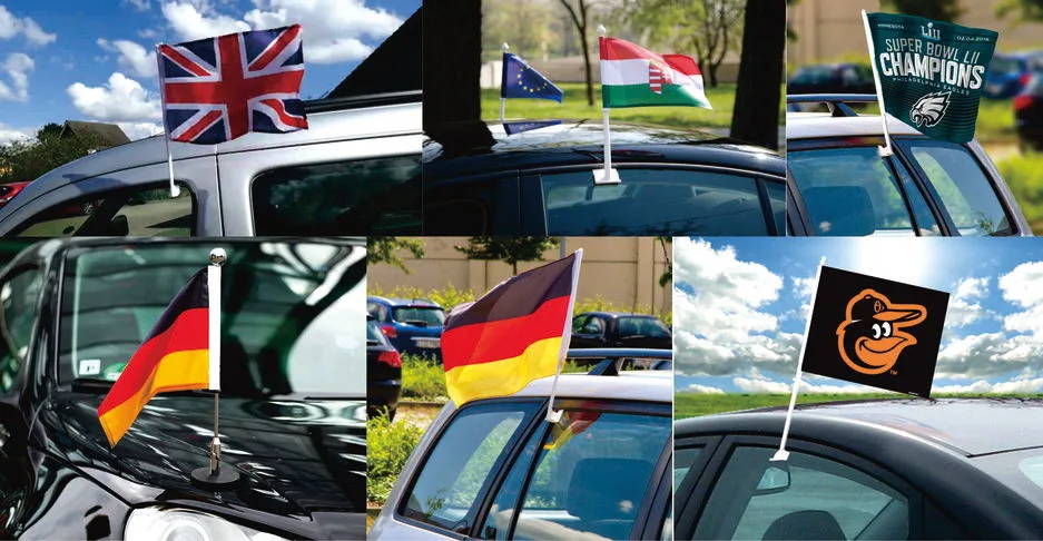 30X45cm 12X18inch Polyester Mini Outdoor Car Window Flag